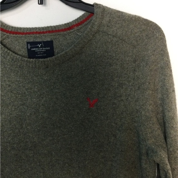 American Eagle Outfitters M Medium 38 - 40 Sweater Light Brown Crewneck Wool NEW - Picture 5 of 8